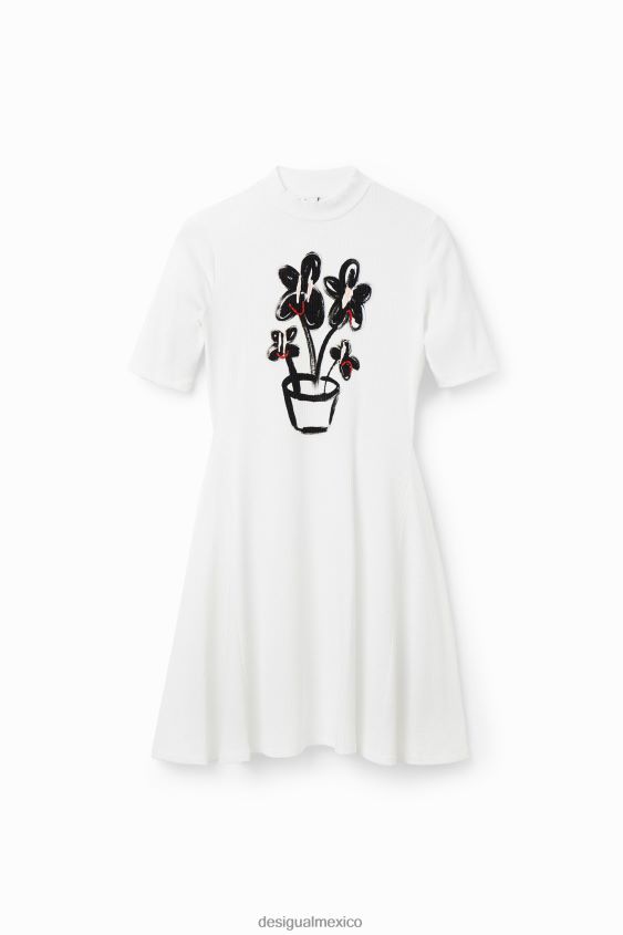 Desigual mujer vestido skater corto vegetal VZ26R0727 ropa