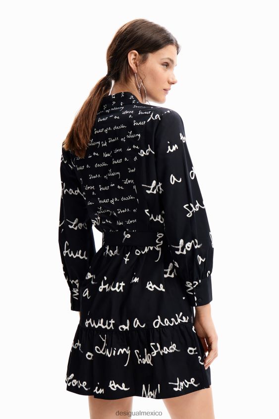 Desigual mujer vestido túnica corto con mensaje VZ26R0232 ropa