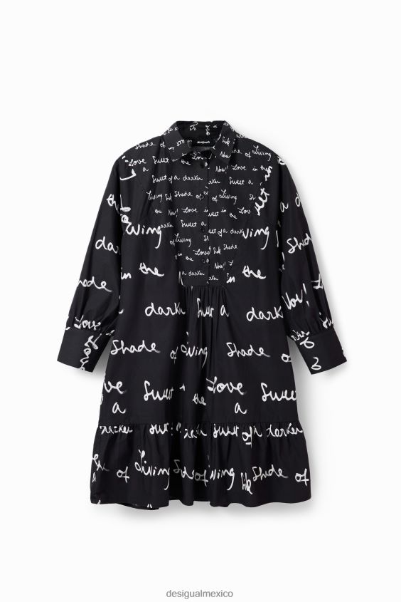 Desigual mujer vestido túnica corto con mensaje VZ26R0232 ropa