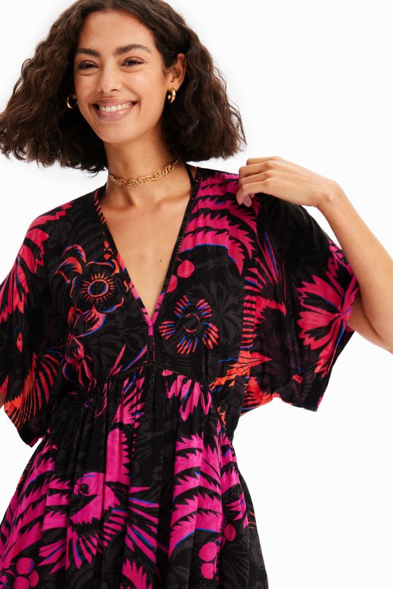 Desigual mujer vestido túnica tropical VZ26R0358 ropa
