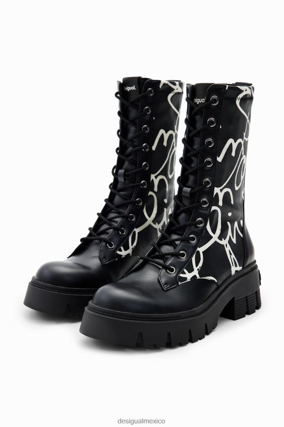 Desigual mujer botas altas con suela track VZ26R01484 calzado