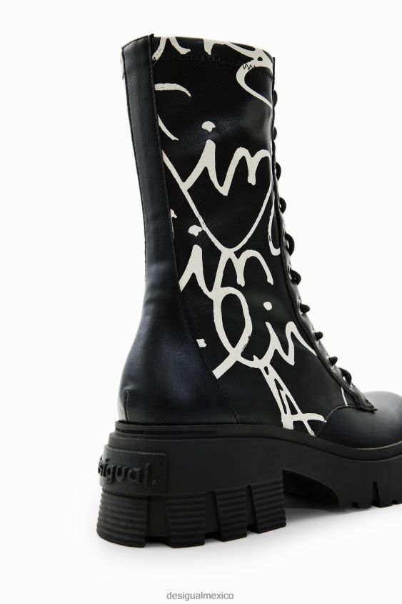 Desigual mujer botas altas con suela track VZ26R01484 calzado