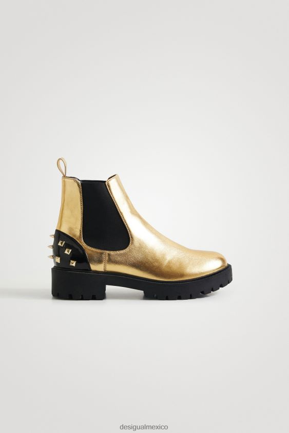 Desigual mujer botas moteras tachuelas doradas VZ26R01512 calzado