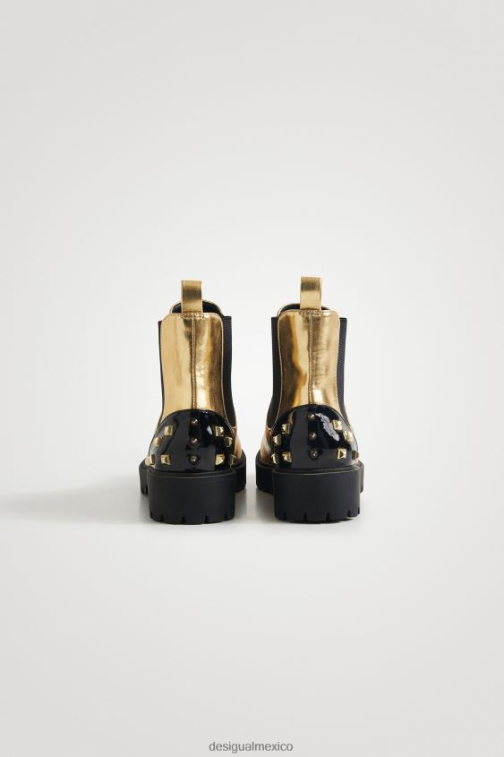 Desigual mujer botas moteras tachuelas doradas VZ26R01512 calzado