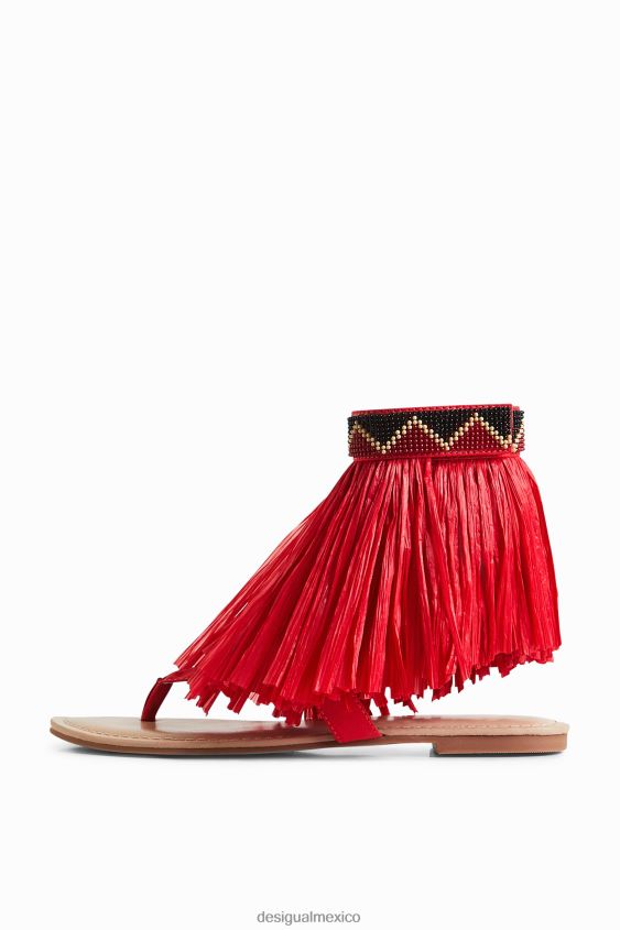 Desigual mujer sandalia plana con flecos stella jean VZ26R01471 calzado