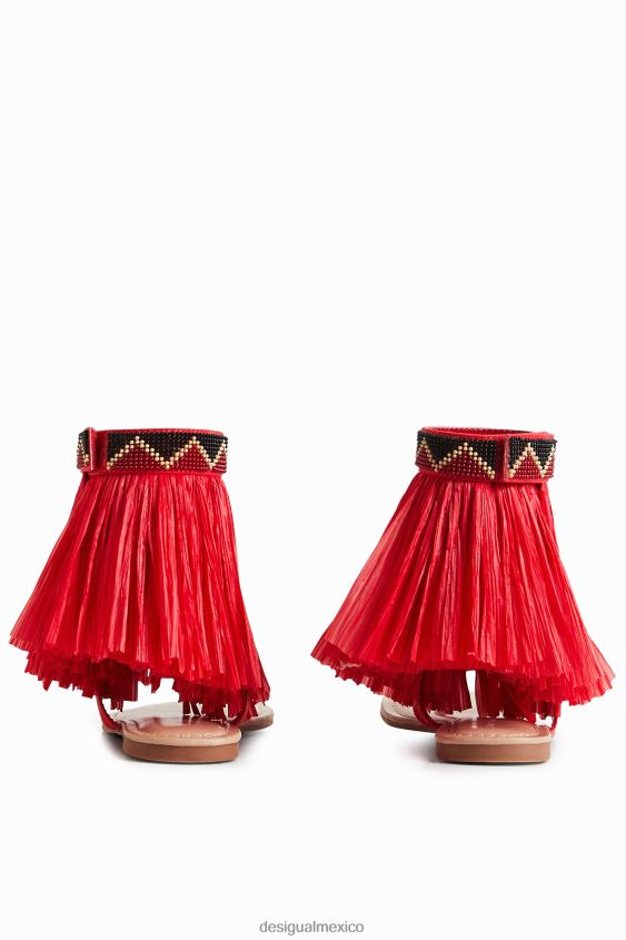 Desigual mujer sandalia plana con flecos stella jean VZ26R01471 calzado
