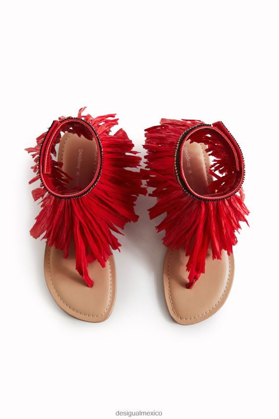 Desigual mujer sandalia plana con flecos stella jean VZ26R01471 calzado