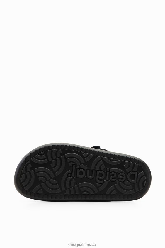 Desigual mujer sandalias con tiras bordadas VZ26R0393 calzado