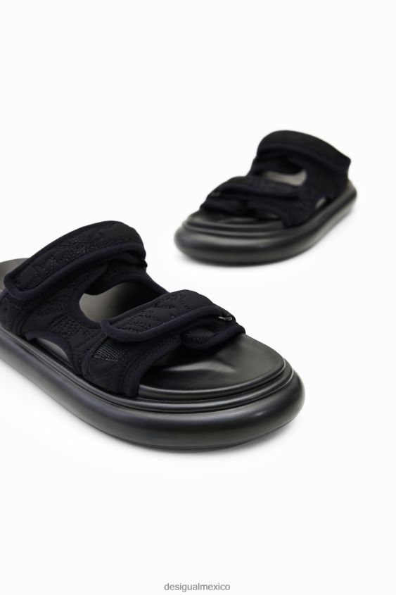 Desigual mujer sandalias con tiras bordadas VZ26R0393 calzado