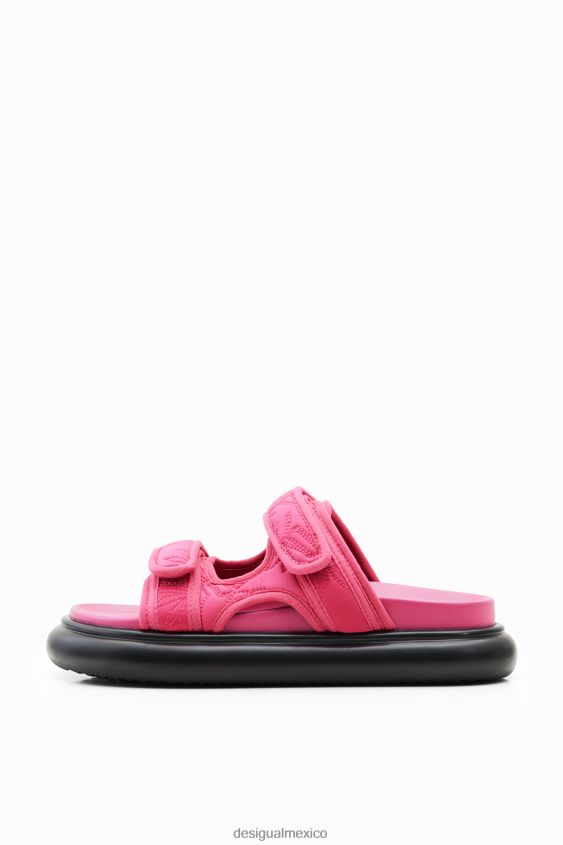 Desigual mujer sandalias con tiras bordadas VZ26R0986 calzado