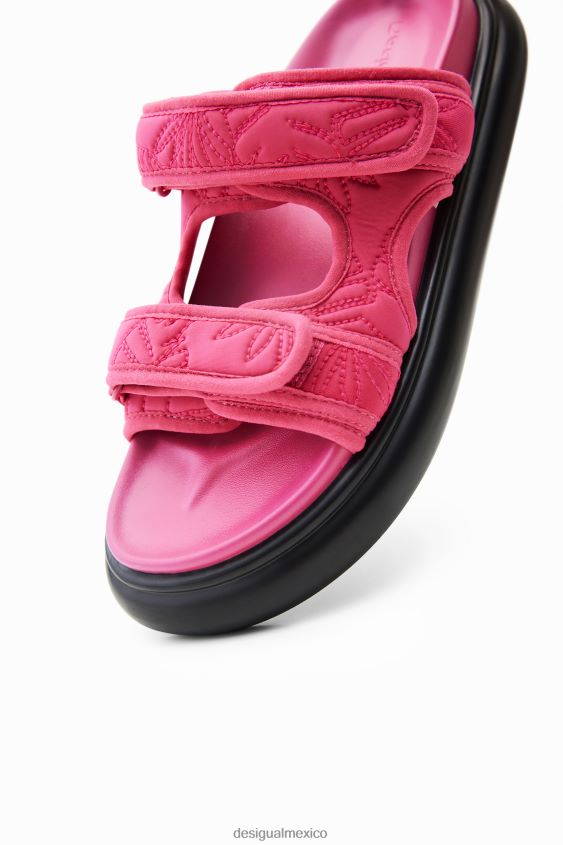 Desigual mujer sandalias con tiras bordadas VZ26R0986 calzado