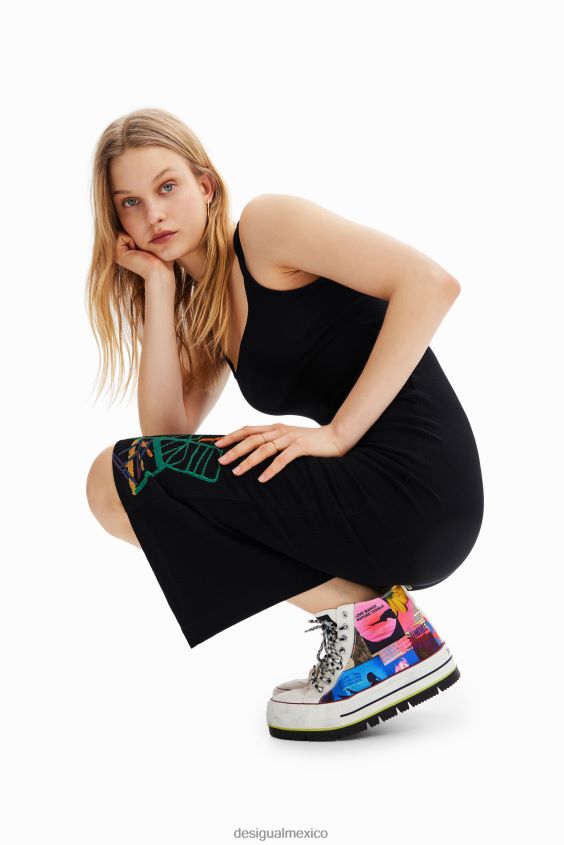 Desigual mujer tenis altos con plataforma y collage VZ26R01464 calzado