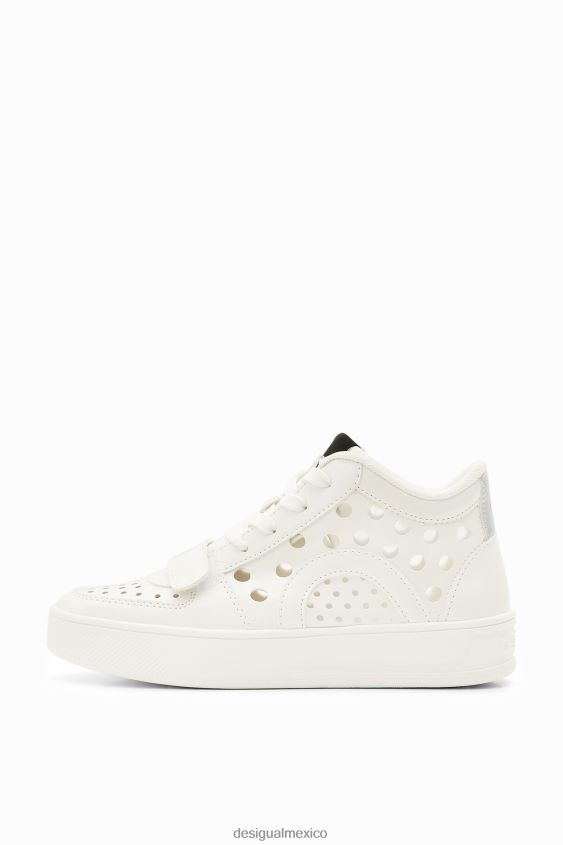 Desigual mujer zapatillas altas con agujeros VZ26R0559 calzado