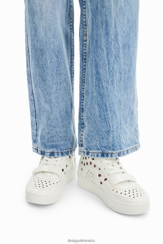 Desigual mujer zapatillas altas con agujeros VZ26R0559 calzado