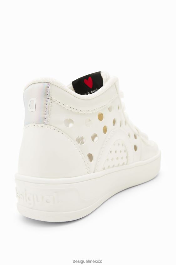 Desigual mujer zapatillas altas con agujeros VZ26R0559 calzado