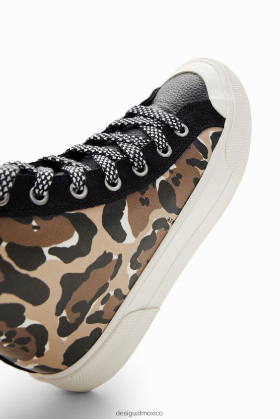 Desigual mujer zapatillas altas con estampado animal VZ26R01493 calzado