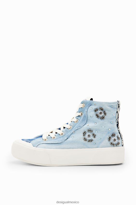 Desigual mujer zapatillas altas de mezclilla VZ26R01469 calzado