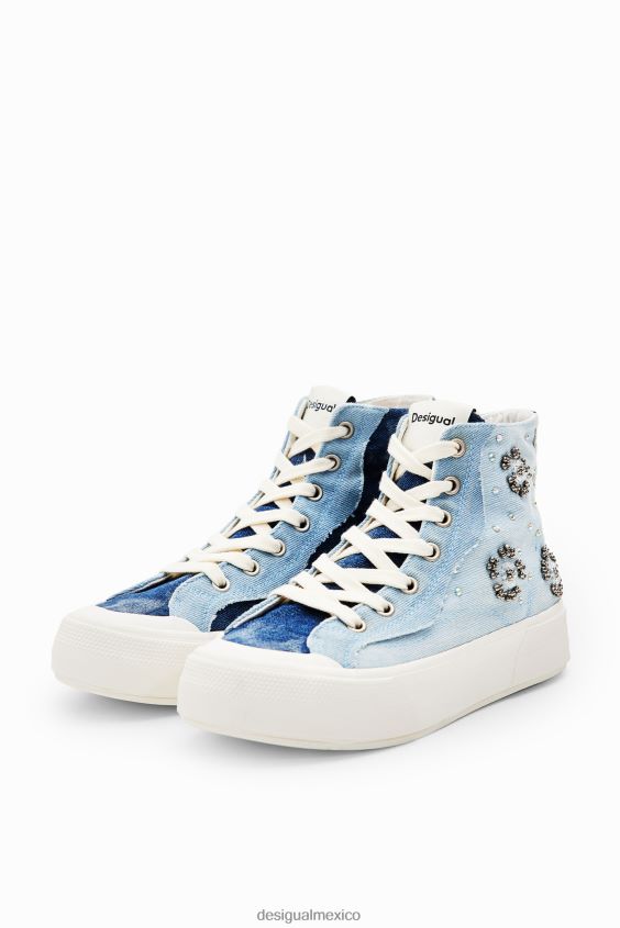 Desigual mujer zapatillas altas de mezclilla VZ26R01469 calzado