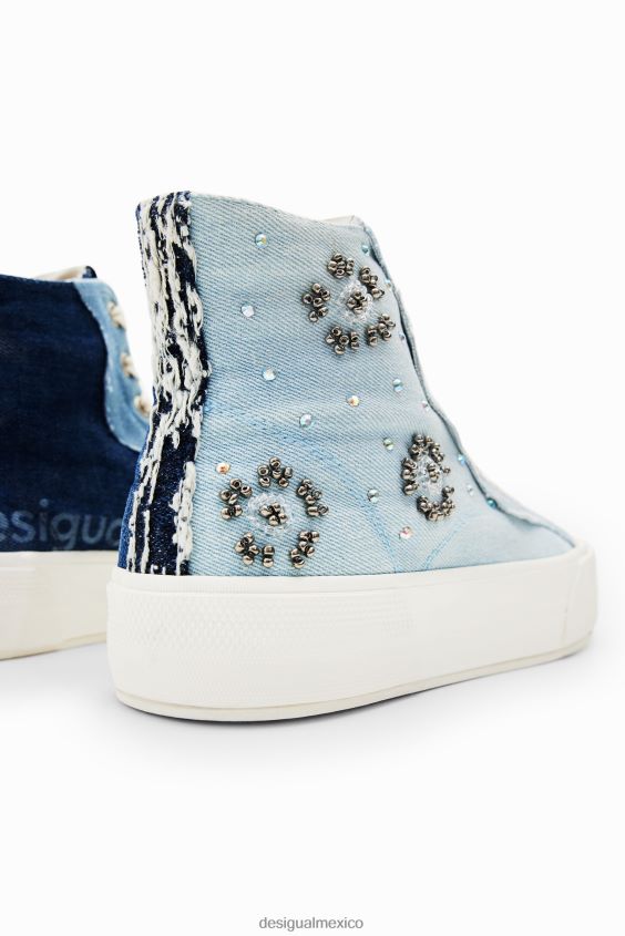 Desigual mujer zapatillas altas de mezclilla VZ26R01469 calzado