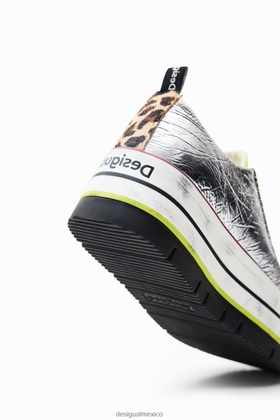 Desigual mujer zapatillas bajas con plataforma y parche VZ26R01472 calzado