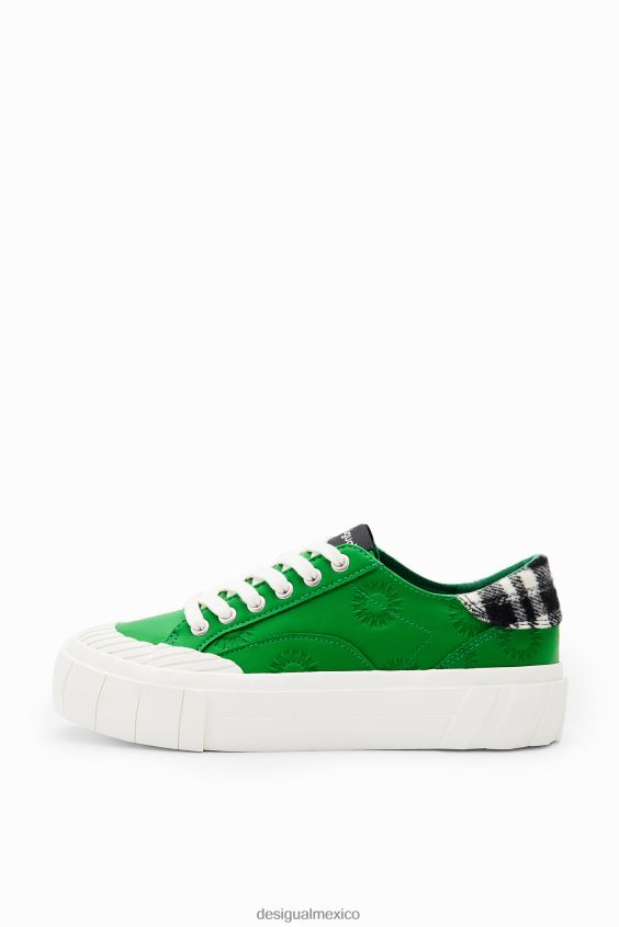 Desigual mujer zapatillas con plataforma de tartán VZ26R01498 calzado