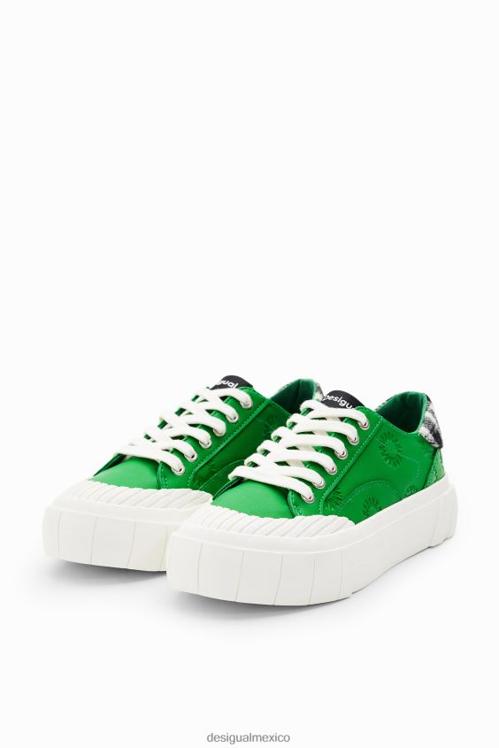 Desigual mujer zapatillas con plataforma de tartán VZ26R01498 calzado