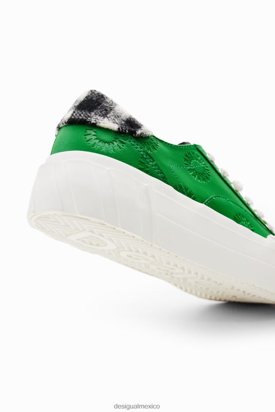 Desigual mujer zapatillas con plataforma de tartán VZ26R01498 calzado