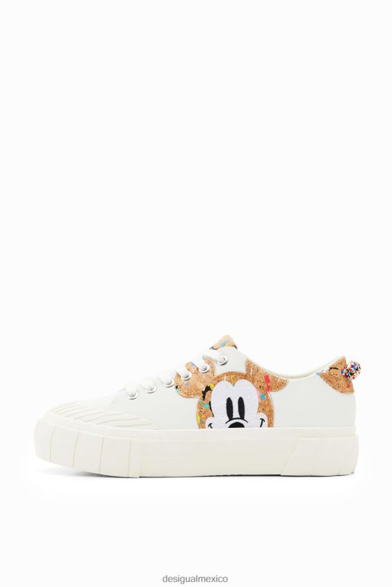 Desigual mujer zapatillas con plataforma mickey mouse de disney VZ26R01020 calzado
