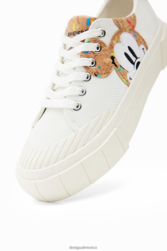 Desigual mujer zapatillas con plataforma mickey mouse de disney VZ26R01020 calzado