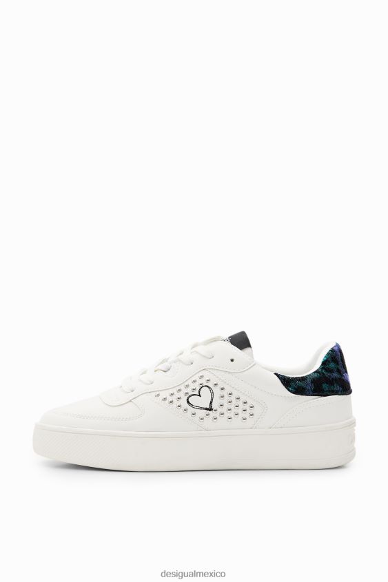 Desigual mujer zapatillas con plataforma y corazones VZ26R01481 calzado