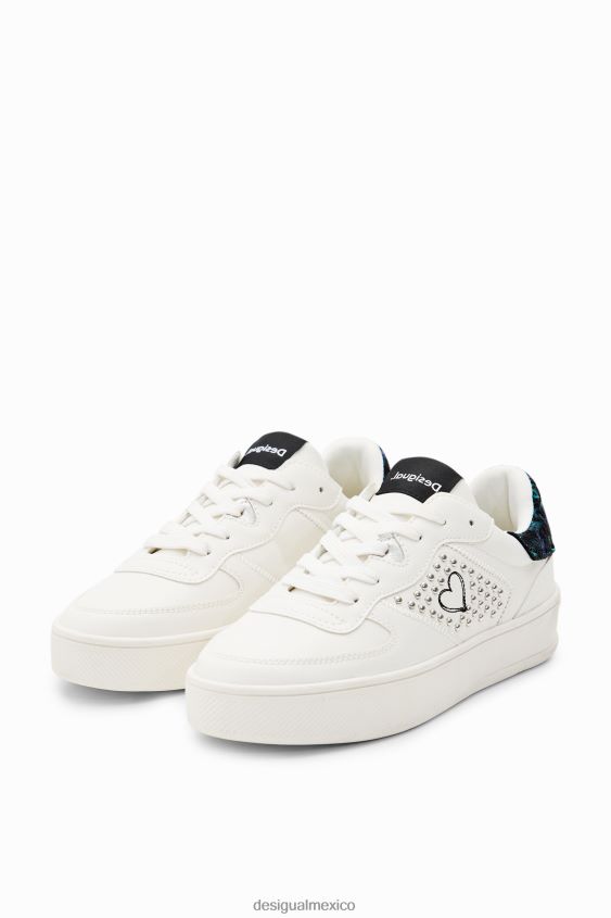 Desigual mujer zapatillas con plataforma y corazones VZ26R01481 calzado