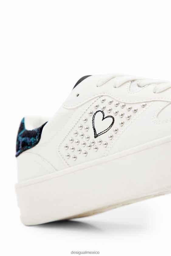Desigual mujer zapatillas con plataforma y corazones VZ26R01481 calzado