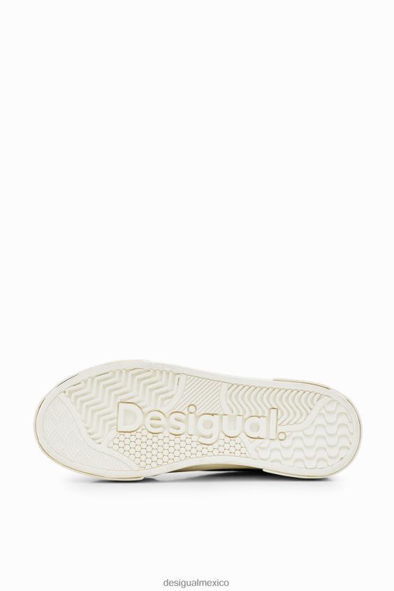 Desigual mujer zapatillas con plataforma y flores VZ26R01499 calzado