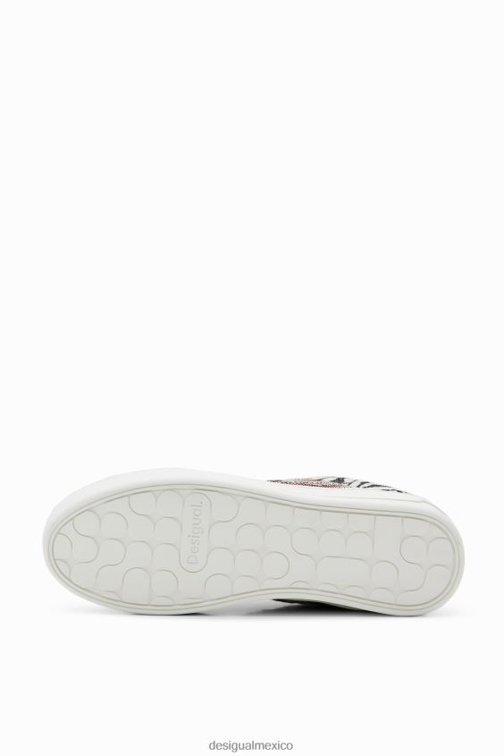 Desigual mujer zapatillas con plataforma y patchwork VZ26R01508 calzado