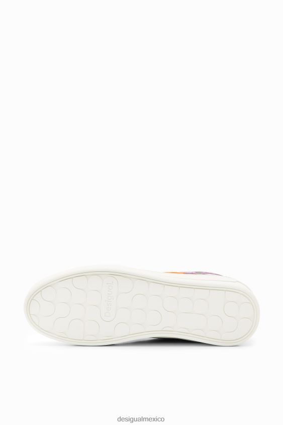 Desigual mujer zapatillas con plataforma y patchwork en acuarela VZ26R01503 calzado