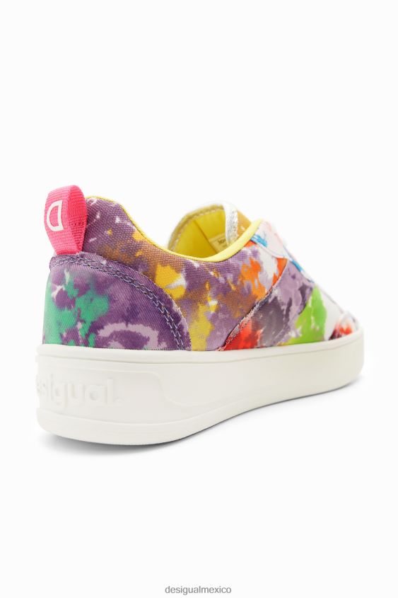 Desigual mujer zapatillas con plataforma y patchwork en acuarela VZ26R01503 calzado