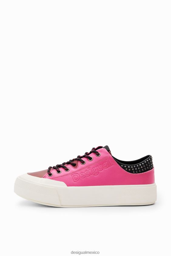 Desigual mujer zapatillas con plataforma y tachuelas VZ26R01480 calzado