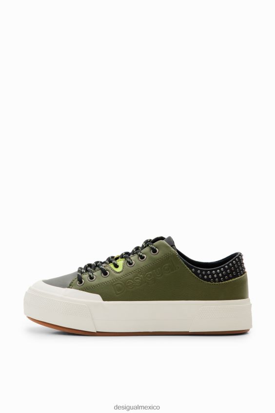 Desigual mujer zapatillas con plataforma y tachuelas VZ26R01505 calzado