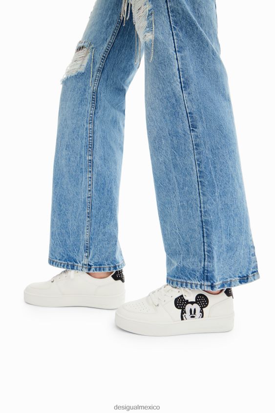 Desigual mujer zapatillas con tachuelas de mickey mouse de disney VZ26R01467 calzado