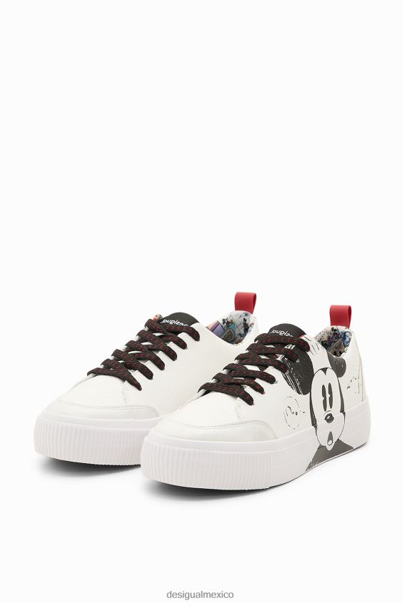 Desigual mujer zapatillas craqueladas de mickey mouse de disney VZ26R01023 calzado