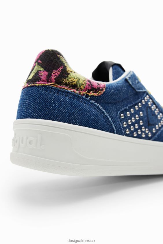 Desigual mujer zapatillas de mezclilla con plataforma y corazón VZ26R01491 calzado