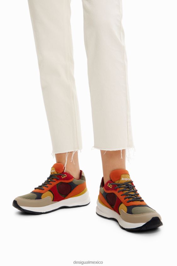 Desigual mujer zapatillas deportivas con patchwork VZ26R01507 calzado