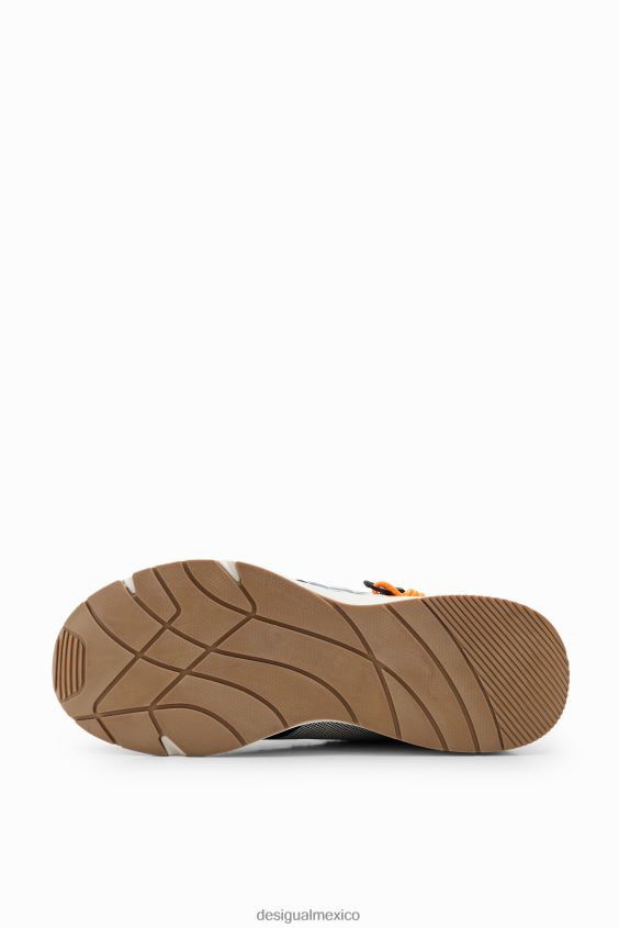 Desigual mujer zapatillas deportivas con patchwork y cremallera VZ26R01466 calzado