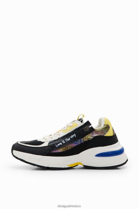Desigual mujer zapatillas deportivas con patchwork y cremallera VZ26R01490 calzado
