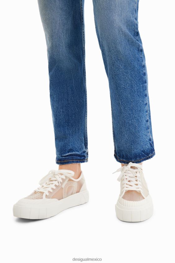 Desigual mujer zapatillas transparentes con plataforma VZ26R0634 calzado