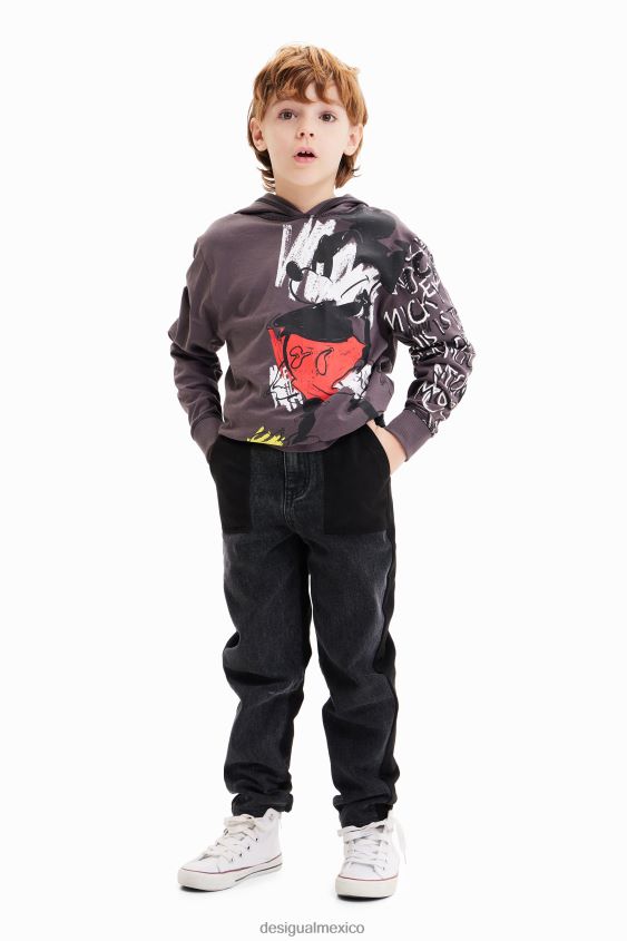 Desigual chico camiseta con capucha de mickey mouse VZ26R01753 ropa