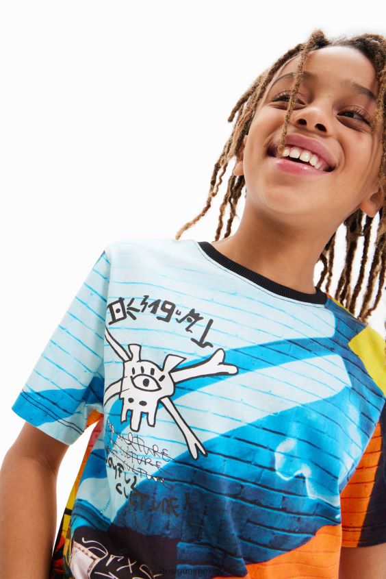 Desigual chico camiseta con graffiti fotográfico VZ26R01814 ropa