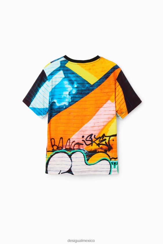 Desigual chico camiseta con graffiti fotográfico VZ26R01814 ropa
