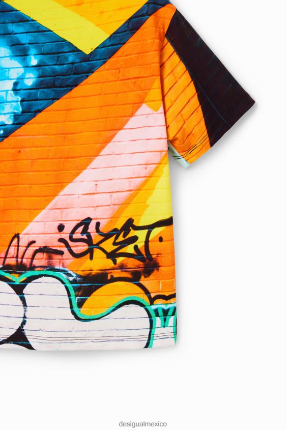 Desigual chico camiseta con graffiti fotográfico VZ26R01814 ropa
