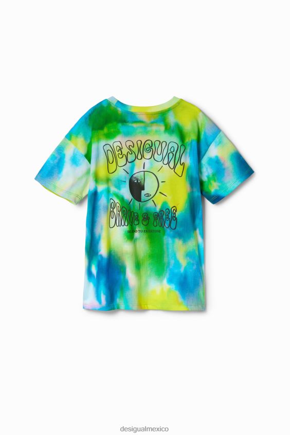 Desigual chico camiseta con mensaje de acuarela VZ26R01720 ropa